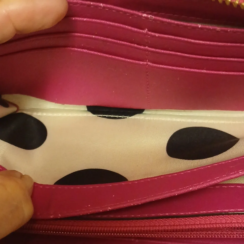 KATE SPADE LONG FUSHIA/PINK/ROSE COLORED WALLET FOR REHAB